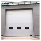 Thermal Insulation Sectional Overhead Door High Lift 12m width 50mm thickness