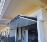 automatic opening and closing and locking mechanism flip up folding door