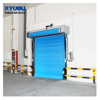 Sandwich Fabric High Speed Rolling Door Freezer Cold Storage With Heating Device