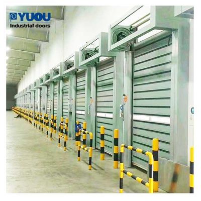 Aluminum High Speed Rolling Up Door Rigid Insulated With Servo Motor