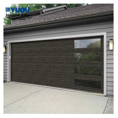 Finger Protect Sectional Panel Garage Door Insulated 40mm thickness AC220V For Vila
