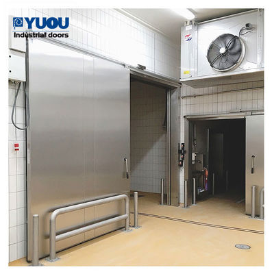 Stainless Steel Cold Room Sliding Door Insulated Customized 200mm panel