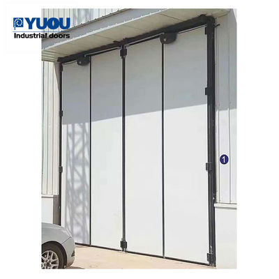 EPDM Aluminium Insulated Industrial Sliding Folding Doors PU Foam 57mm Thickness