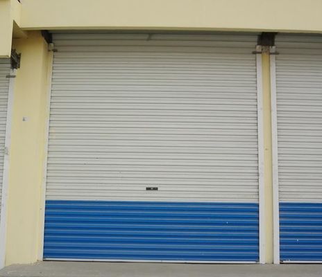 Commercial Security Steel Roll Up Doors 230V Fast opening PLC system