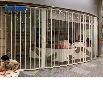 Transparent Polycarbonate Folding Doors Roll Up Door Waterproof Largest