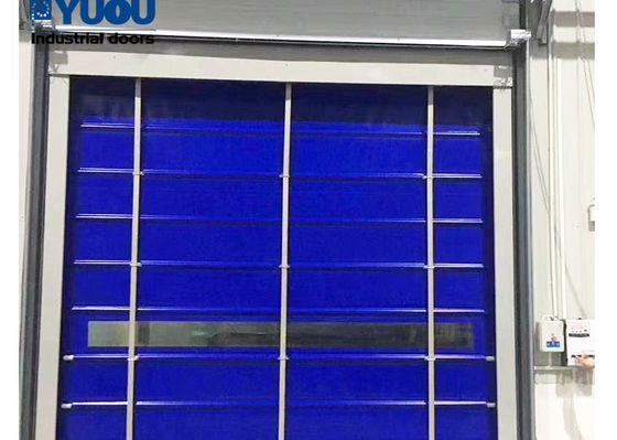 Fast Action High Speed Roller Shutter Door 7m Height PVC Stacking 24DB Soundproof