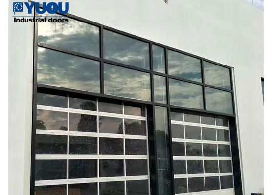 Compact Black Sectional Garage Doors Residential Automatic Aluminum UV Proof