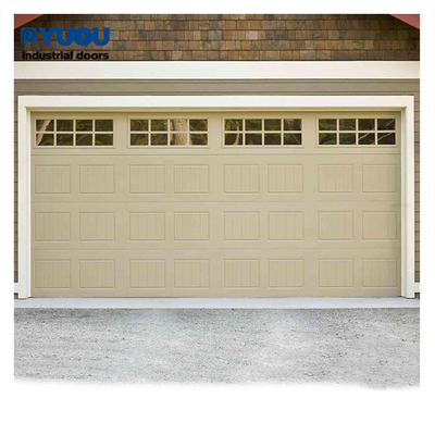 Remote Control 6m Sectional Overhead Garage Door Electric Steel Insulated Automatic