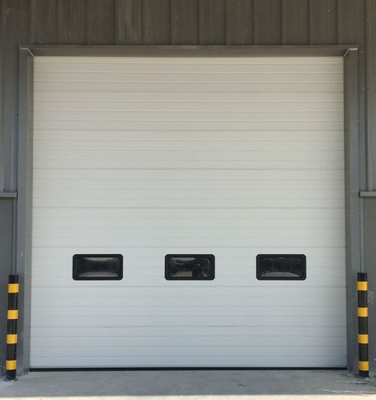 Sandwich Steel Panel Sectional Overhead Sliding Doors Color Coated With PU Inside