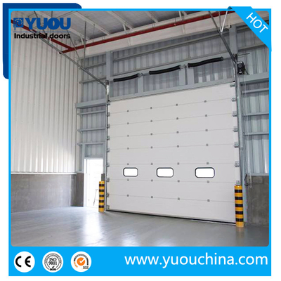Overhead Vertical Lifting Up Polycarbonate Glass Sectional Door For Showrooms