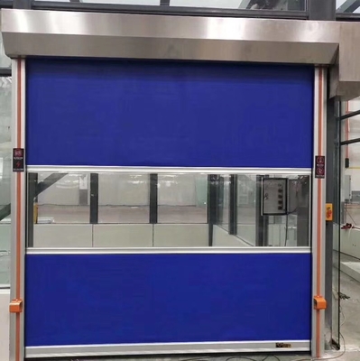 double encoder PVC fabric servo motor automatic  roller shutter door for food and clean room