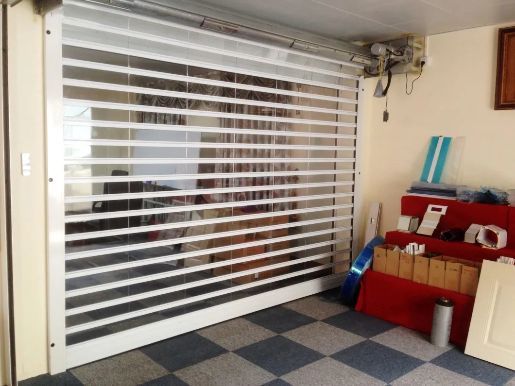 Transparent Clear Polycarbonate Roller Shutters, Shop Crystal Automatic Shutter Door, PC Rolling Door