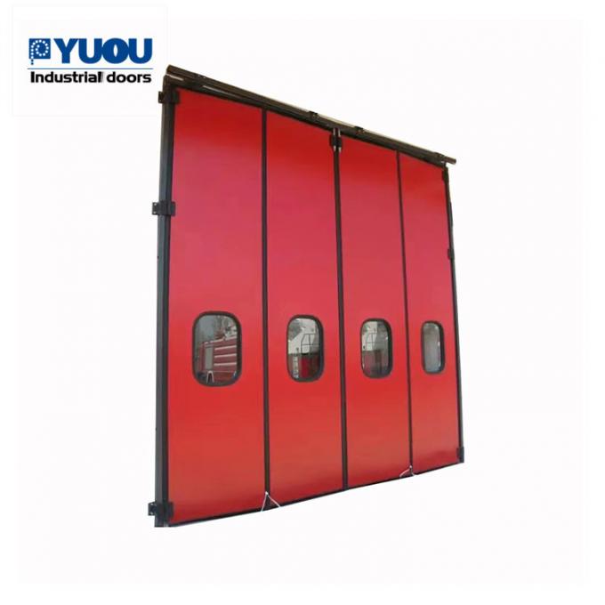 25m Width Industrial Sliding Folding Doors 9m Height Insulated